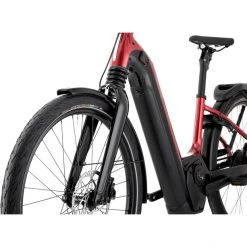 Cannondale Vélos De Ville électriques Mavaro Neo 1 Entrée Basse 27.5" Pouces, Rouge/noir -Vélos de ville Soldes Magasin cannondale mavaro neo 1 275 low step through candy red 7