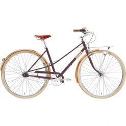 Creme Vélos De Ville Femme Caferacer Doppio Trapèze 7 Vitesses, Marron