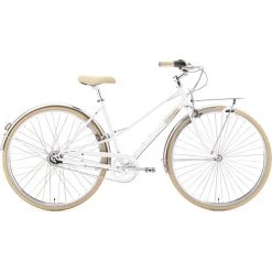 Creme Vélos De Ville Femme Caferacer Solo Trapèze 7 Vitesses, Blanc