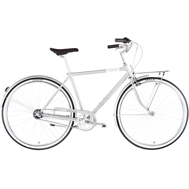 Creme Vélos Urbains Caferacer Uno 3 Vitesses Homme, Argent 3 Creme Vélos Urbains Caferacer Uno 3 Vitesses Homme, Argent