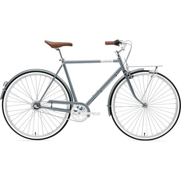 Creme Vélos De Ville Homme Caferacer Uno Diamant 3 Vitesses, Bleu 3 Creme Vélos De Ville Homme Caferacer Uno Diamant 3 Vitesses, Bleu