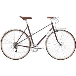 Creme Vélos De Ville Femme Echo Uno Mixte 8 Vitesses, Rouge