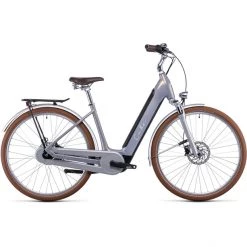 Cube Vélos De Ville électriques Ella Cruise Hybrid 500 Entrée Basse, Argent