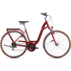 Cube Vélos De Ville Femme Ella Ride Entrée Basse, Rouge