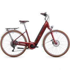 Cube Vélos De Ville électriques Ella Ride Hybrid 500 Entrée Basse, Rouge