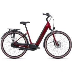 Cube Vélos De Ville électriques Supreme Hybrid Pro 625 Entrée Basse, Rouge