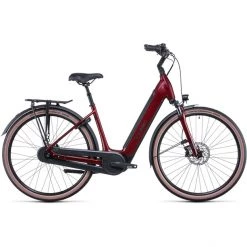 Cube Vélos De Ville électriques Supreme RT Hybrid Pro 625 Entrée Basse, Rouge