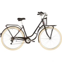 Ortler Vélos De Ville Femme Cargo Detroit Steel Col De Cygne, Noir