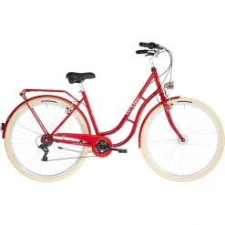 Ortler Vélos Hollandais Detroit EQ Trapèze 6 Vitesses, Rouge